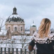 Young Man Admiring The View Of Lviv, Ukraine