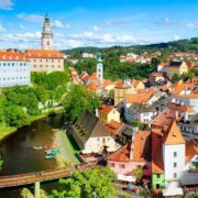 Panoramic View Of Cesky Krumlov, Czechia